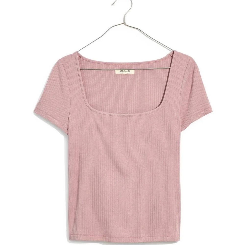 Madewell Ribbed Square-Neck Crop Top